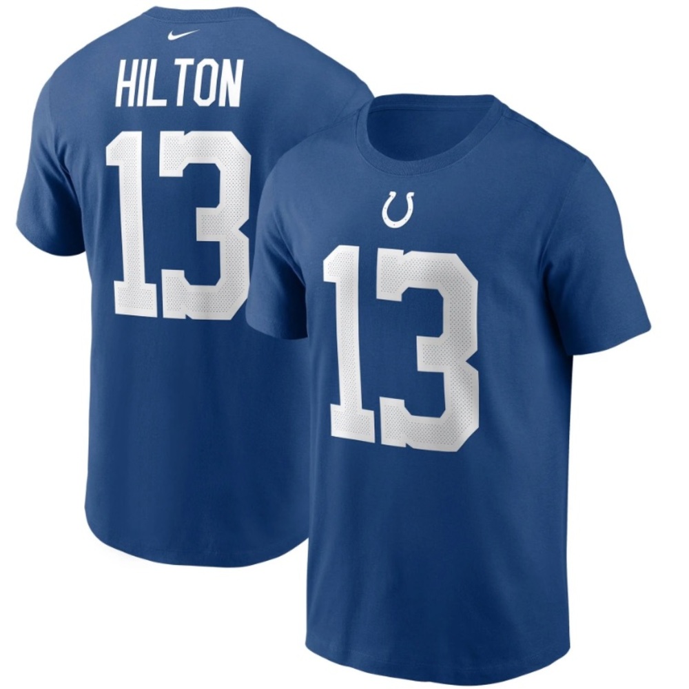 Nike T.Y. Hilton Royal Indianapolis Colts Name & Number T-Shirt